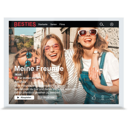 SEO. Film Cover auf Acrylglas - Personalisiertes Geschenk mit Foto im Netflix Design - Querformat (15x20) Linkreich