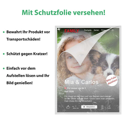 SEO. Film Cover auf Acrylglas - Personalisiertes Geschenk mit Foto im Netflix Design - Querformat (15x20) Linkreich