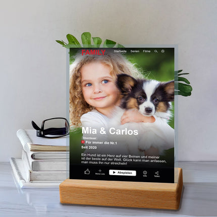 SEO. Film Cover auf Acrylglas - Personalisiertes Geschenk mit Foto im Netflix Design - Hochformat (15x20) Linkreich