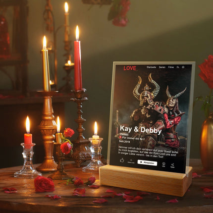 SEO. Film Cover auf Acrylglas - Personalisiertes Geschenk mit Foto im Netflix Design - Hochformat (15x20) Linkreich
