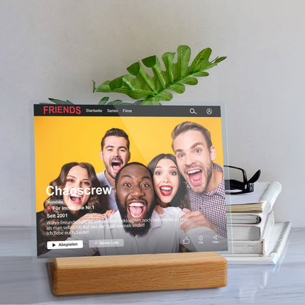 SEO. Film Cover auf Acrylglas - Personalisiertes Geschenk mit Foto im Netflix Design - Querformat (15x20) Linkreich