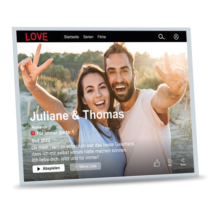SEO. Film Cover auf Acrylglas - Personalisiertes Geschenk mit Foto im Netflix Design - Querformat (15x20) Linkreich