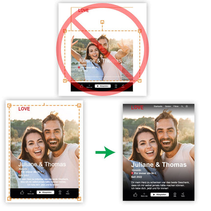 SEO. Film Cover auf Acrylglas - Personalisiertes Geschenk mit Foto im Netflix Design - Hochformat (15x20) Linkreich