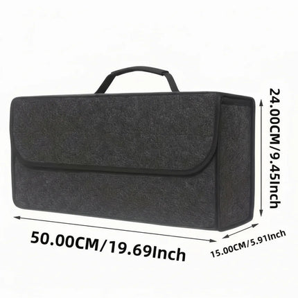 SEO. Filz Auto Organizer – Faltbare Tasche Grau für Camper - Linkreich