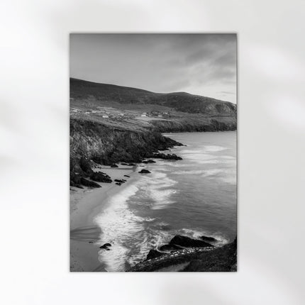 Coumeenoole Beach Black & White Print – Dingle Peninsula Ireland Art