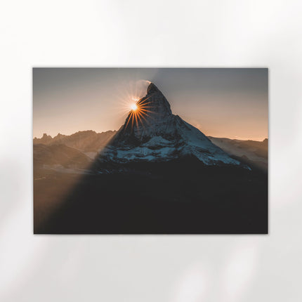 Matterhorn Sunset Print – Fine Art Wall Decor of Swiss Alps