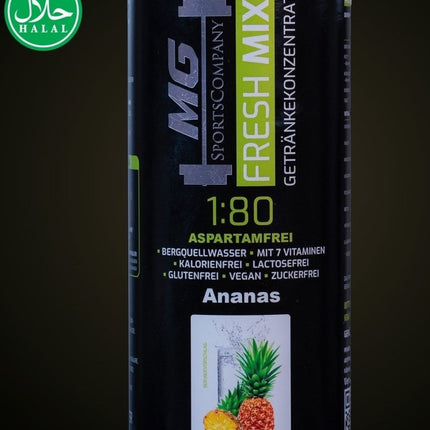 SEO. Fitness Getränkekonzentrat - Ananas - mit 7 Vitaminen ergibt 80 Liter - Ananas Linkreich