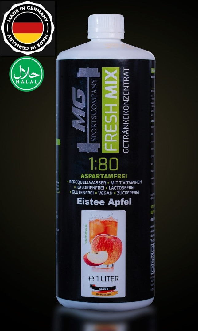 SEO. Fitness Getränkekonzentrat - Eistee Apfel - mit 7 wertvollen Vitaminen ergibt 80 Liter - Eistee Apfel Linkreich