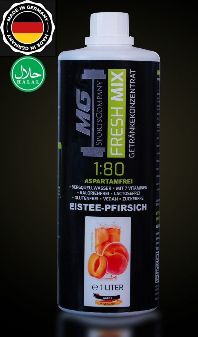 SEO. Fitness Getränkekonzentrat - Eistee Pfirsich - mit 7 wertvollen Vitaminen ergibt 80 Liter - Eistee Pfirsich Linkreich