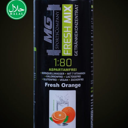 SEO. Fitness Getränkekonzentrat - Fresh Orange - mit 7 wertvollen Vitaminen ergibt 80 Liter - 1 L - Einzeln Linkreich