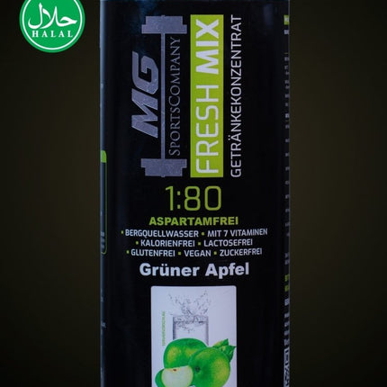 SEO. Fitness Getränkekonzentrat - Grüner Apfel - mit 7 wertvollen Vitaminen ergibt 80 Liter - Apfel Linkreich