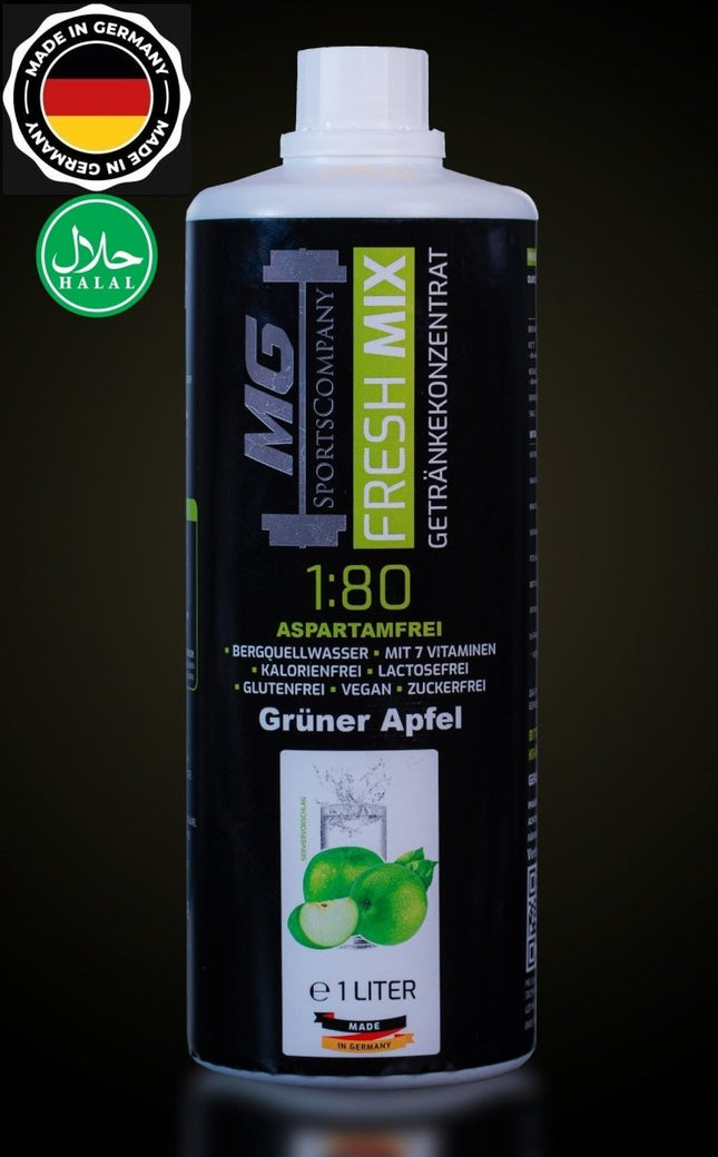SEO. Fitness Getränkekonzentrat - Grüner Apfel - mit 7 wertvollen Vitaminen ergibt 80 Liter - Apfel Linkreich