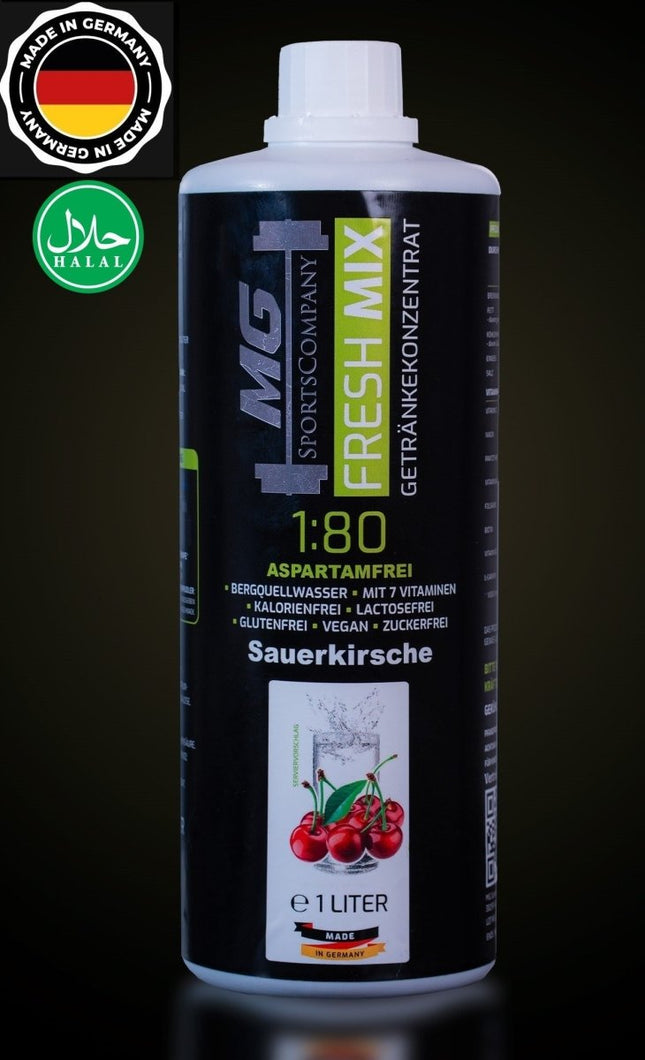 SEO. Fitness Getränkekonzentrat - Sauerkirsche - mit 7 wertvollen Vitaminen ergibt 80 Liter - Sauer Kirsche Linkreich