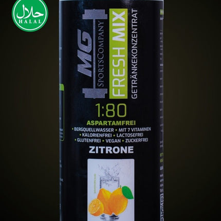 SEO. Fitness Getränkekonzentrat - Zitrone - mit 7 wertvollen Vitaminen ergibt 80 Liter - Zitrone Linkreich