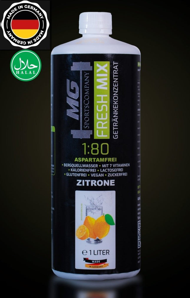SEO. Fitness Getränkekonzentrat - Zitrone - mit 7 wertvollen Vitaminen ergibt 80 Liter - Zitrone Linkreich