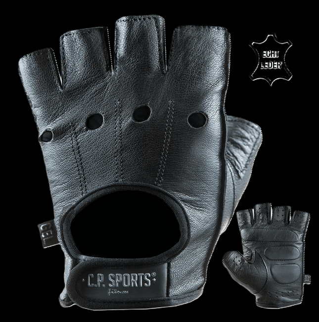 SEO. Fitness Handschuhe Echt Leder Premium mit Gel - extra soft - C.P. Sports - F7 - S Linkreich