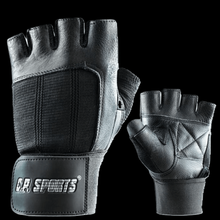 SEO. Fitness Handschuhe Leder mit Bandage - C.P. Sports F - 5 - Schwarz Linkreich