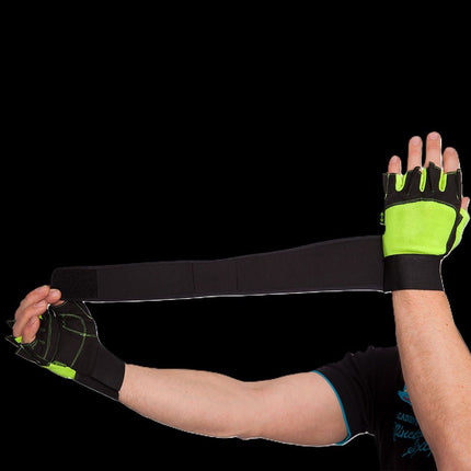SEO. Fitness Handschuhe mit Bandage - Pro Gym - F170 - Schwarz Linkreich