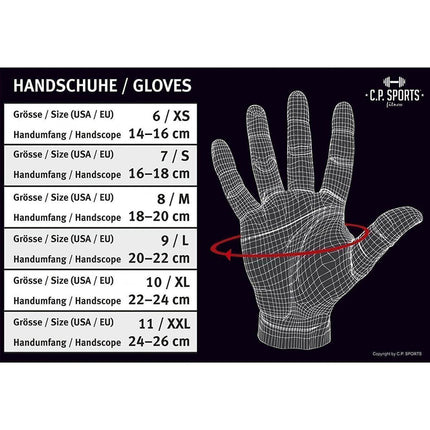 SEO. Fitness Handschuhe mit Bandage - Pro Gym - F170 - Blau Linkreich