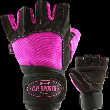 SEO. Fitness Handschuhe mit Bandage - Pro Gym - F170 - Rosa Linkreich