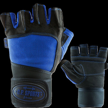 SEO. Fitness Handschuhe mit Bandage - Pro Gym - F170 - Blau Linkreich