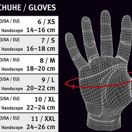 SEO. Fitness Handschuhe mit doppelter Handgelenksbandage C.P. Sports F10 - S I 7 I 16 - 18 cm Linkreich