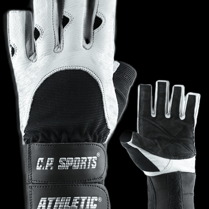SEO. Fitness Handschuhe mit doppelter Handgelenksbandage C.P. Sports F10 - S I 7 I 16 - 18 cm Linkreich