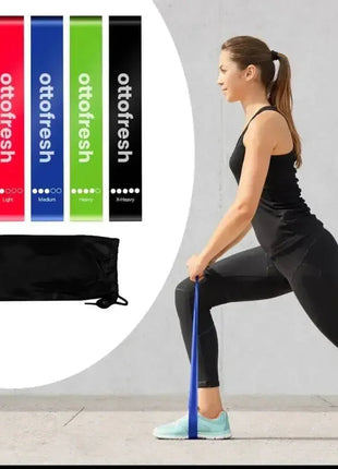 Fitnessband 5er-Set mit Tragebeutel – Für Zuhause & unterwegs - Linkreich