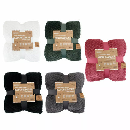 Jacquard Wohndecke » Kuscheldecke 150x200cm » Kuscheldecke glänzend » Couchdecke » Tagesdecke warm und weich