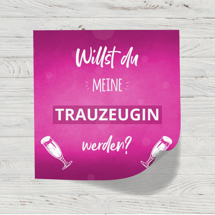 SEO. Flaschenetikett Trauzeugin - Geschenk für die Trauzeugin - Linkreich