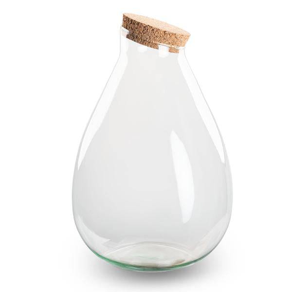 Flaschengarten - Terrarienflasche mit Kork - Geschlossenes Terrarium - Tropfen XL - ↑37cm – Aus recyceltem Glas (Plant) kaufen bei Linkreich – Jetzt entdecken!