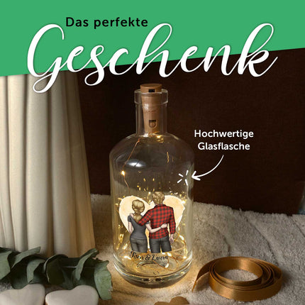 SEO. Flaschenlicht mit LED - Lichterkette im Pärchen Konfiguration Design - Linkreich