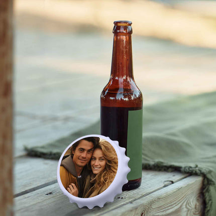 SEO. Flaschenöffner mit UV Druck - Foto Motiv - Personalisiert mit eigenem Bild - Kronkorken Linkreich