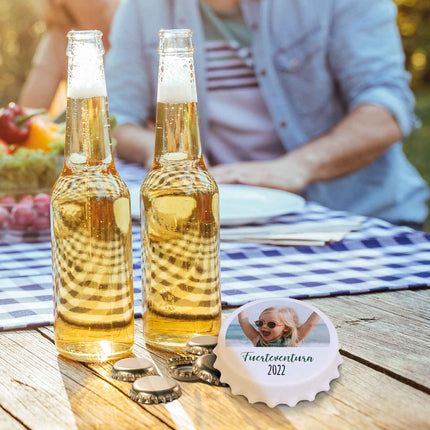 SEO. Flaschenöffner mit UV Druck - Foto Motiv - Personalisiert mit eigenem Bild und Text - Abstrakt Linkreich