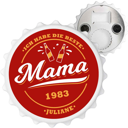 SEO. Flaschenöffner mit UV Druck - Personalisiert mit Namen und Geburtsjahr - Mama Linkreich