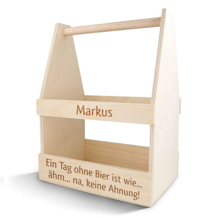 SEO. Flaschenträger aus Holz für 6 Flaschen - Linkreich