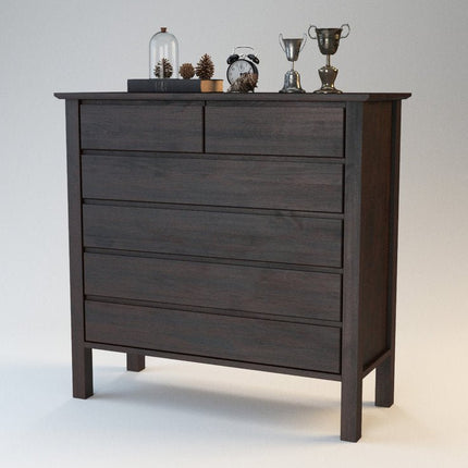 SEO. FLORANCE Schubladen Massivholz Kommode - Wenge Linkreich