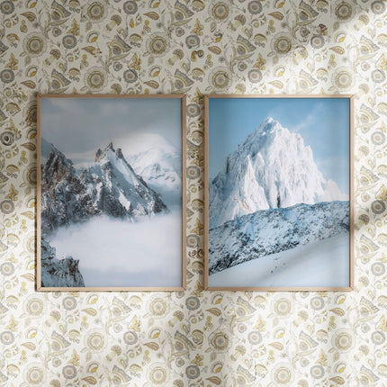 Aiguille du Midi and Grands Montets Mountain Wall Art | Nature Photography Print Set