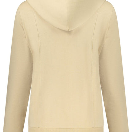 SEO. FREDDY Sweatshirt Damen mit Reißverschluss – Hoodie mit Strass-Applikation - Beige Linkreich