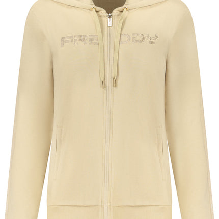 FREDDY Sweatshirt Damen mit Reißverschluss – Hoodie mit Strass-Applikation
