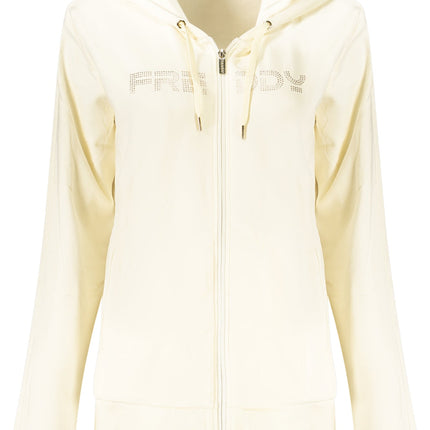 FREDDY Sweatshirt Damen mit Reißverschluss – Hoodie mit Strass-Applikation