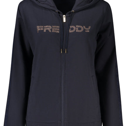 FREDDY Sweatshirt Damen mit Reißverschluss – Hoodie mit Strass-Applikation