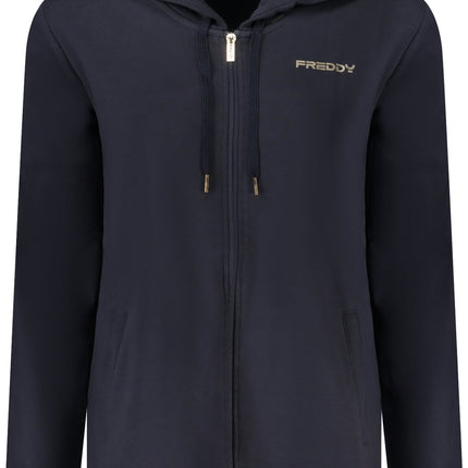 FREDDY Damen-Sweatshirt mit Reißverschluss – Lila Hoodie für Herbst/Winter
