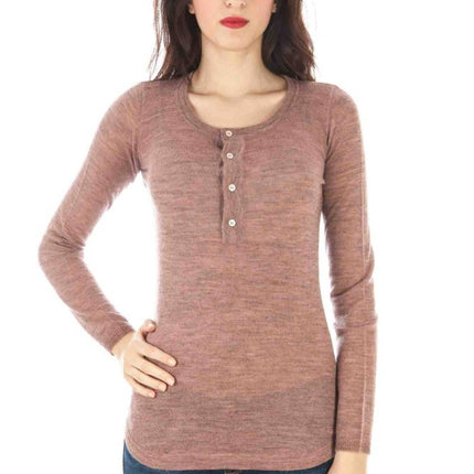 FRED PERRY Rosa Pullover Damen – Langärmlig aus Wolle & Alpaka | HW