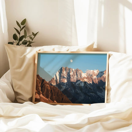 Grandes Jorasses Landscape Wall Art – Chamonix Mountain Photography Print