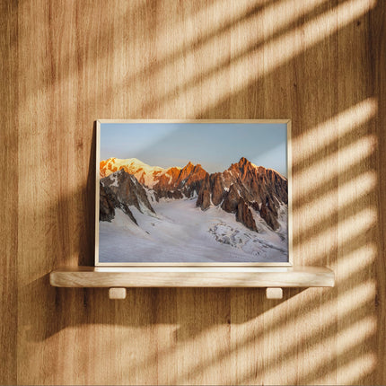 Mont Blanc, Mont Maudit & Mont Blanc du Tacul Sunrise Wall Art Print