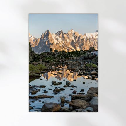 Reflection of Aiguilles de Chamonix - Alpine Photography Print