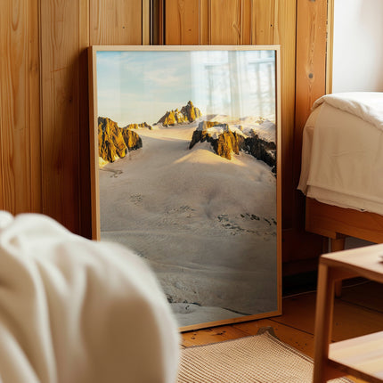 Aiguille du Midi Sunrise Print – Vallée Blanche Alpine Photography Art
