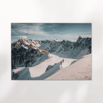 Aiguille du Midi Mountaineering Wall Art - Alpine Adventure Print