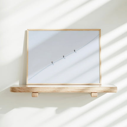 Three Mountaineers Traversing Vallee Blanche | Chamonix Wall Art